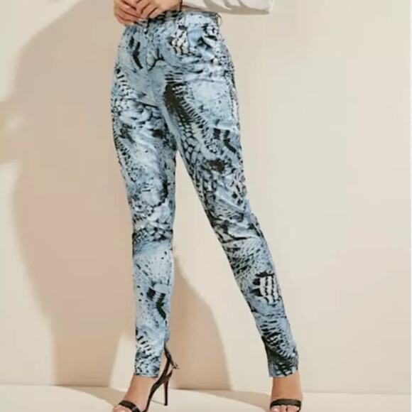 MARCIANO by Guess Silky Fabric Fantasy Flight Studio Pants sz 4 blue - Picture 5 of 7